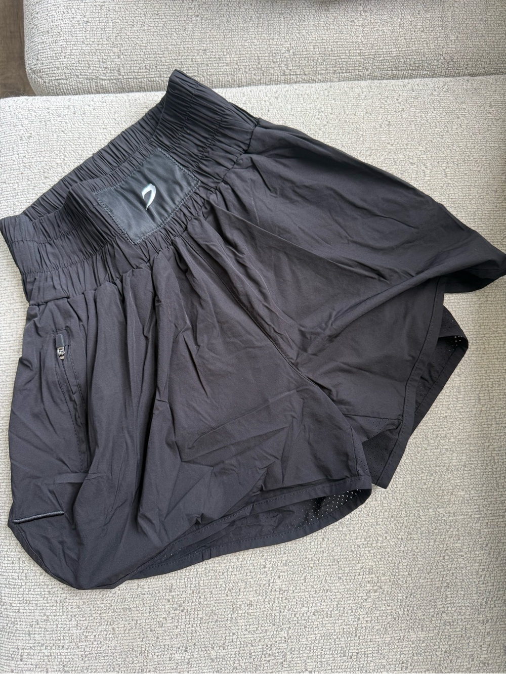 Boxraw Boxing Shorts Black Athletic Running Shorts with Built-In Liner